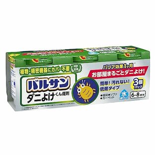 バルサン ダニよけ くん煙剤 寝具 ソファ カーペット にも (6-8畳用) 顆粒 6ｇ×3個パック /植物・精密機器カバー不要/バリア効果1ヶ月/(水始動タイプ)の画像