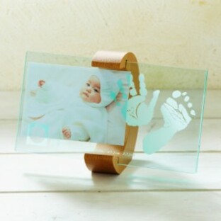 ベビー ちあき工房 ムーンフォトスタンド 赤ちゃん メモリアル メモリー 記念品 内祝い ギフト 手形 足型 フォトフレーム 写真入れの画像