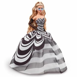 バービー(Barbie) 65周年アニバーサリードール ブロンド きせかえ人形・ハウス シグネチャーBLACK 着せ替え人形 6歳から ブラック HRM58の画像