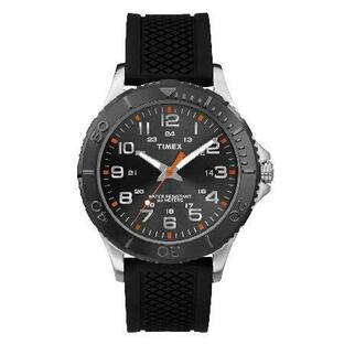 Timex Men's TW2P87200 Taft Street Black Silicone Strap Watchの画像