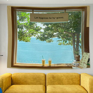 タペストリー 壁掛け 壁飾り 自然の風景 休日の風景 窓外景色 仮窓 自然風景 背景 布ポスター インテリア 雰囲気転換の画像