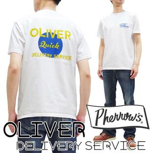 フェローズ 半袖Tシャツ PHERROW'S OLIVER DELIVERY SERVICE 半袖Tシャツ 23S-PT19 ホワイト 新品の画像