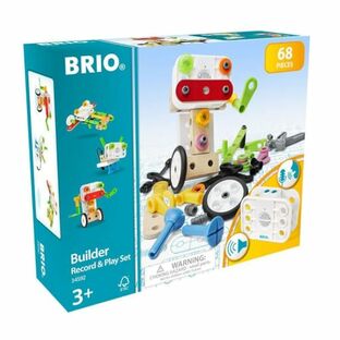 BRIO (ブリオ) ビルダー レコード&プレイセット [全68ピース] 対象年齢 3歳~ (組み立て おもちゃ 積み木 ブロック 知育玩具)の画像
