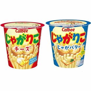 【セット買い】カルビー じゃがりこチーズ 55g×12個 + カルビー じゃがりこじゃがバター 55g×12個の画像