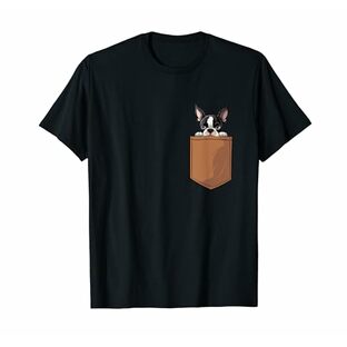 面白いボストンテリア 犬のポケットデザイン ボストンテリア愛好家 Tシャツの画像