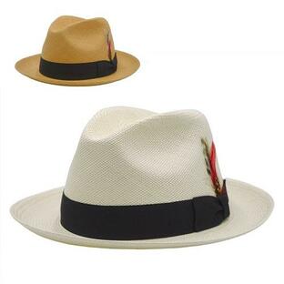 ニューヨークハット 帽子 ストローハット メンズ レディース NEW YORK HAT 2078 Panama Fedora パナマフェドラの画像