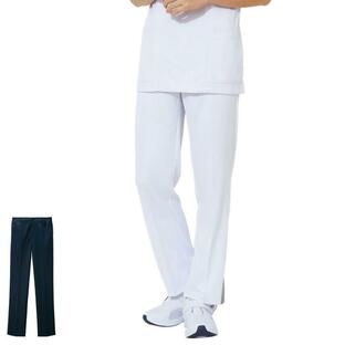 医療 ナース 看護 白衣 男性 メンズ 白 吸汗速乾 アクティブストレッチ ベーシックストレートパンツ(メンズ/裾上げ済)の画像