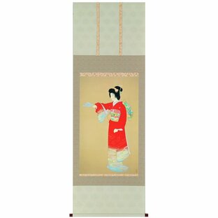 上村松園 『序の舞』 多色刷高級美術印刷掛軸(桐箱入り)の画像
