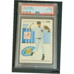 【品質保証書付】 トレーディングカード Derek Jeter Rookie New York Yankees 1993 Score #489 PSA 6 EXMTの画像