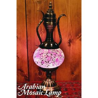 モザイクランプ アラビア風ランプ インテリア モザイクガラスのアラビアンランプ 床置 トルコランプの画像