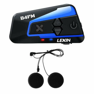 LEXIN インカム B4FM 10人同時通話 バイク インカム 10riders 音楽共有 FMラジオ搭載Bluetoothバイク用インカム ノイズキャンセル防水インターコム Bluetooth5.0音声コマンド対応無線機いんかむユニバの画像