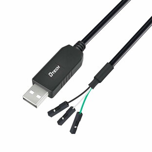 USB TTL シリアル 変換 ケーブル 3.3V 1.8m FTDI チップセット 3ピン 2.54mm ピッチ メス コネクタ 送料 無料の画像