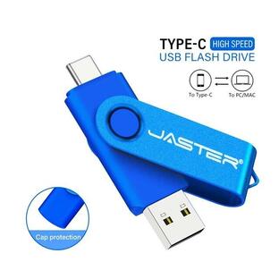 Jaster-モバイルデバイス用のUSBフラッシュドライブ,TYPE-C otgフラッシュドライブ,64GB,無料のカスタムロゴ,32GB,青,赤の画像