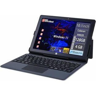 GM-JAPAN ノートパソコン Windows 11 Office搭載 575g 10.1インチ 2in1 タブレット メモリ 4GB/SSD 128GB/日本語キーボード/Celeron/WIFI/USB3.0/HDMI/WEBカメラの画像