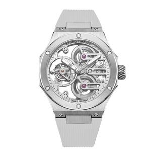 【受注生産】腕時計 フルスケルトントゥールビヨン 機械式 手巻き サファイアガラス メンズ 40代 ケース幅:43mm ZEROO T8 THE ORION 品番:ZT008SWWの画像