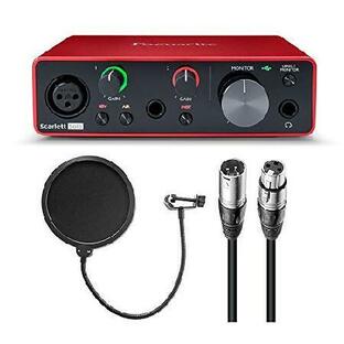 Focusrite Scarlett Solo 3rd Gen USB Audio Interface with XLR Cable and Pop Filter Bundle (3 Items)の画像