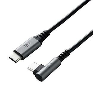 エレコム USB-C to USB-C ケーブル L字コネクタ USB Power Delivery対応 60W 3A出力 USB2.0規格認証の画像