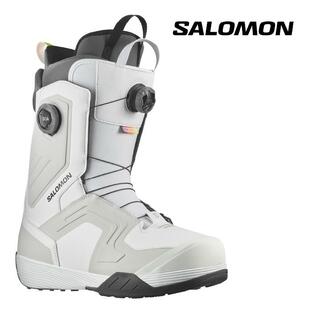 SALOMON スノーボード ブーツ サロモン ダイアログ デュアル ボア チーム DIALOGUE DUAL BOA TEAM White Gray Pinstripe Black 23-24の画像