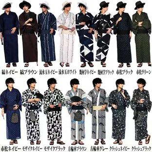 日本の伝統的な男性の着物浴衣武士のスタイル日本の部屋着撮影cos旅行/ベルト付き/多種多様なスタイルの画像