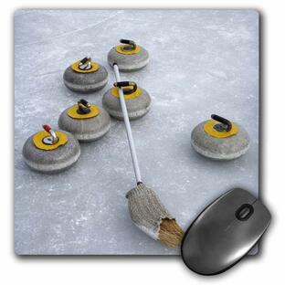 3dRose LLC 8 x 8 x 0.25 Inches Mouse Pad Curling Stones Idaburn Dam South isl and New Zeal and -Au02 Dwa4682 - David Walの画像