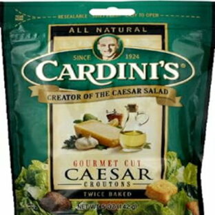 カルディーニ クルトン シーザー グルメカット 141.7g (6個入) Cardini's Cardini Croutons Caesar Gourmet Cut 5.0 OZ (Pack of 6)の画像