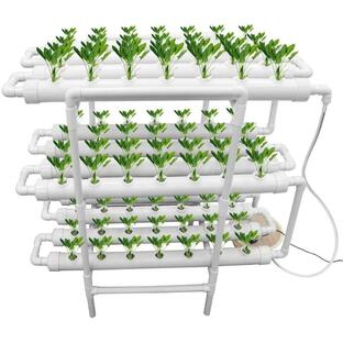 水耕栽培キット 水耕栽培 植物 野菜用具 植物育成 家庭菜園 室内 ベランダ 水耕栽培セット (108穴)の画像