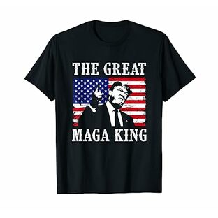 The Great Maga King USA トランプ大統領アメリカ国旗 Tシャツの画像