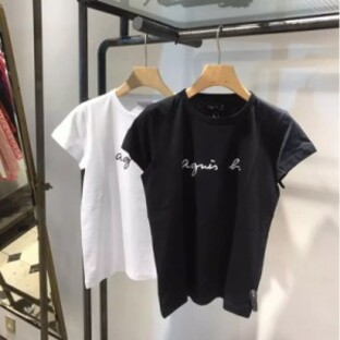 【限定セール】アニエスべー agnes b. Tシャツ ロゴTシャツ 日本製 半袖 プレゼント 女性 送料無料の画像