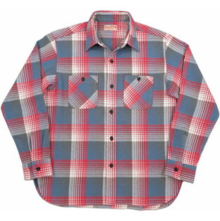 SUGAR CANE/シュガーケーン TWILL CHECK L/S WORK SHIRT ツイルチェック ワークシャツ/チェックシャツ/綿ネルシャツ 165) RED(レッド)/Lot No. SC29154の画像