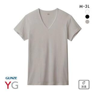 グンゼ GUNZE ワイジー YG ネクストラ NextRA+ DRY∞DEO Vネック Tシャツ メンズ 半袖 綿100％ 吸汗速乾 汗臭ケアの画像