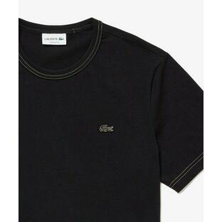 LACOSTE / ラコステ ヘビーウェイトコットン ワンポイントロゴ シングルジャージ半袖Tシャツの画像