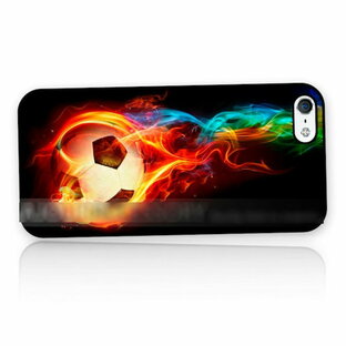 【送料無料】 スマホケース サッカーボール 炎アートケース iPhone Galaxy iPod iPad Xperia Nexus LG HTC OPPO スマートフォン カバー 【受注生産】の画像