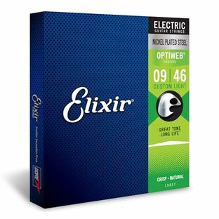 Elixir エリクサー エレキギター弦 OPTIWEB Custom Light .009-.046 #19027 【国内正規品】の画像