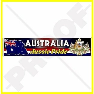 AUSTRALIA Australian Flag-Coat of Arms Aussie Pride エンブレム 180mm (7.1") Vinyl Bumper ステッカー, Decalの画像