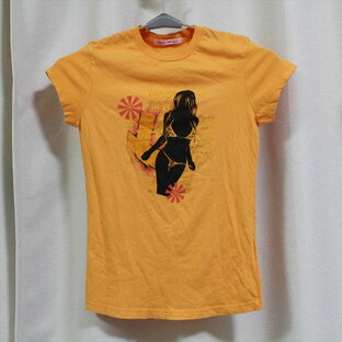 パメラアンダーソン Pamera Anderson レディース半袖Tシャツ オレンジ アウトレット 新品の画像