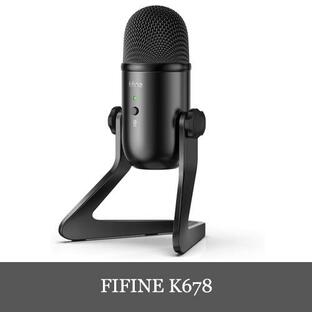FIFINE K678 USBマイク コンデンサーマイク 3.5mmイヤホン端子付き 角度360°調整でき ABタイプUSBケーブル況 PC/Mac 正規代理店の画像