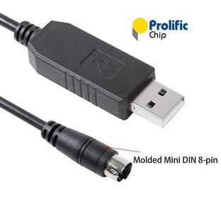 プロモーション-ミニDINシリアルケーブル、pl2303、USB、rs232から8ピン、デルタdvpシリーズplc、pcプログラミングの接続に適合の画像