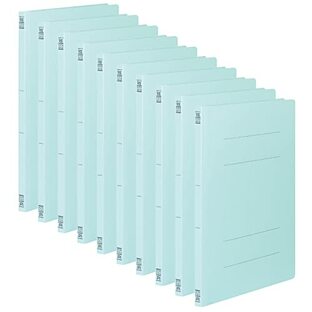 コクヨ(KOKUYO) フラットファイル 紙表紙 樹脂製とじ具 2穴 B4 150枚収容 青 10冊セット フ-V14BX10の画像