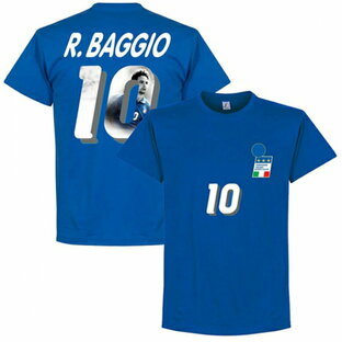 【予約RET06】RE-TAKE ロベルト・バッジョ 1994 ITALY HOME GALLRY Tシャツ ブルー【サッカー/BAGGIO/イタリア代表/ロビー】ネコポス対応可能の画像