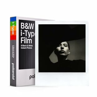 Polaroid(ポラロイド) インスタントフィルム B&W Film for I-TYPE カラーフィルム 8枚入り フレームカラー白 (6001)の画像
