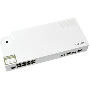 QNAP ( キューナップ ） 10GbE + 2.5Gbe L2 Web マネージドスイッチ 2つの10GbE SFP+/RJ45コンボポート、8つの2.5GbE RJ45ポート QSW-M2108-2Cの画像
