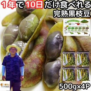 枝豆 丹波 黒豆 完熟 美味しい 2kg 500g×4袋入 レシピ付 兵庫 丹波篠山 黒枝豆 大粒 取り寄せ 本黒 ギフトの画像