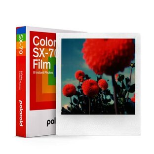 Polaroid(ポラロイド) インスタントフィルム Color Film for SX-70 カラーフィルム 8枚入り フレームカラー白 (6004)の画像