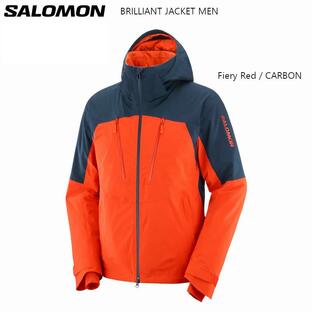 サロモン スキーウェア 2024 SALOMON BRILLIANT JACKET M Fiery Red/CARBON ブリリアント メンズ ジャケットの画像