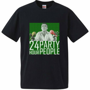 おもしろtシャツ 文字 ジョーク パロディ 24 HOUR PARTY PEOPLE バンド 映画 面白 半袖Tシャツ メンズ レディース キッズの画像