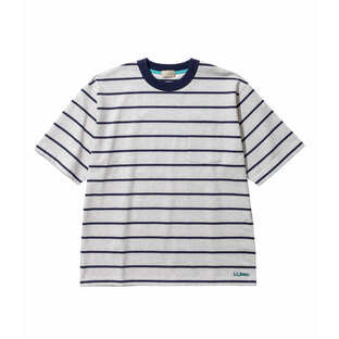 《公式》Tシャツ（半袖）/メンズ/Birch/Dk Navy/ユニオン・ショートスリーブ・ストライプ・Tシャツ/Men's Union Short-Sleeve Striped T-Shirt/S/L.L.Bean（エルエルビーン）Japan Editionの画像