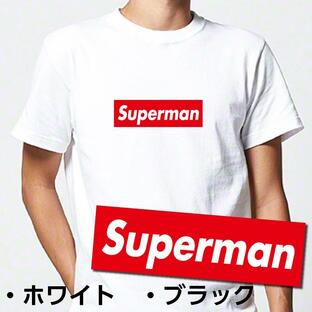 シュプリーム 好き必見 ストリート大人気Tシャツ Superman パロディ ボックスロゴ オシャレの画像