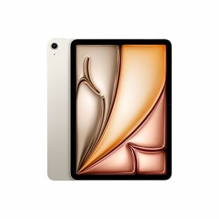 Apple 2024 11 インチiPad Air (M2): Liquid Retina ディスプレイ、256GB、横向きの 12MP フロントカメラ/12MP バックカメラ、Wi-Fi 6E、Touch ID、一日中使えるバッテリー - スターライトの画像