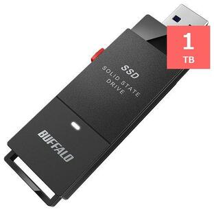 【台数限定】バッファロー SSD-PUT1.0U3-BKA PC／TV／PS4向けUSB3.2(Gen.1)対応 スティック型SSD 1TBの画像
