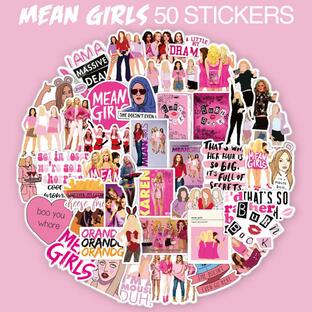 Mean Girls ステッカー 50枚セット PVC 防水 シール ミーンガールズ 女の子 映画 海外ドラマ 学園コメディ ミュージカルの画像